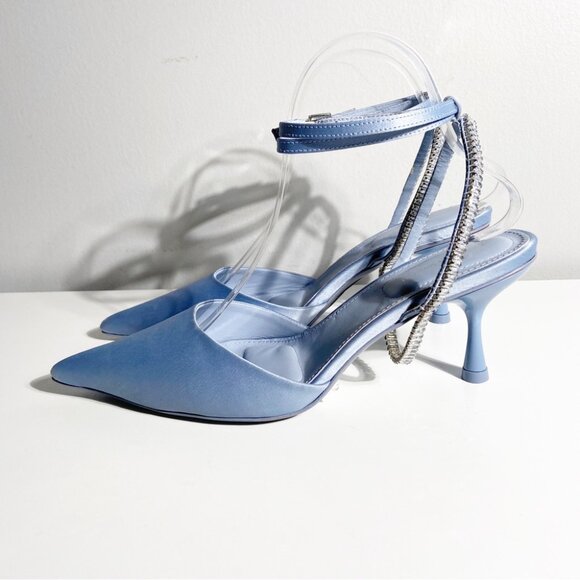 Jonathan Simkhai Sam Crystal Harness Pumps in Light Sky size 38 - Picture 2 of 8